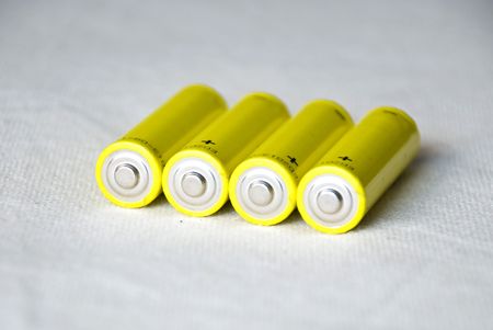 A row of batteries