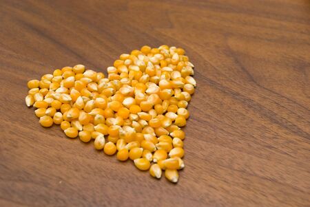Love Shape Corn Kernelの写真素材