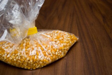 A bag of corn kernelの写真素材