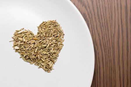 Heart Shape Cumin Seedsの写真素材