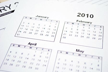 Calender 2010の写真素材