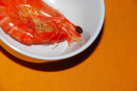 prawn in a bowlの写真素材