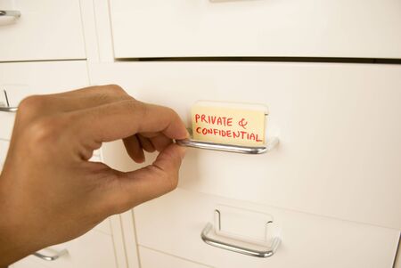 Hand opening drawerの写真素材