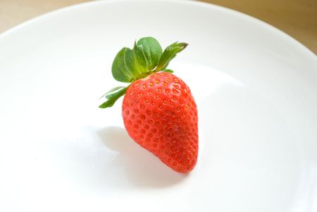 Strawberry on a plateのeditorial素材