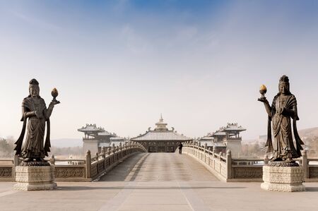 Entrance to Yungang Grtottoesの写真素材