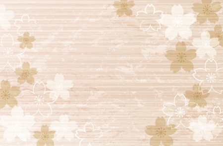 Elegant, Shabby Chic Cherry blossom background. File contains clipping masks, Transparent.のイラスト素材