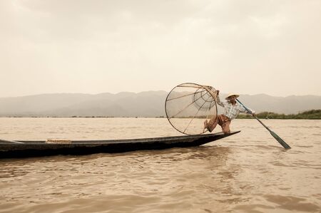 Fisherman @ Inle Lakeのeditorial素材