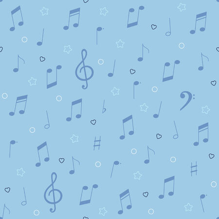 Seamless pattern with music notesのイラスト素材