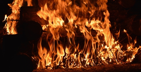 Old pagan custom of burning Magician in April の写真素材