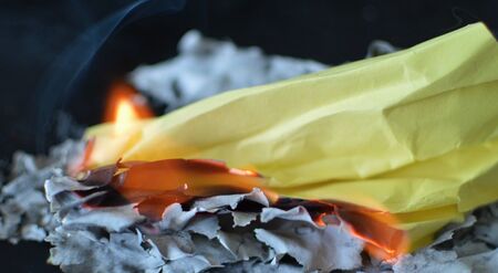 Burning paperの写真素材