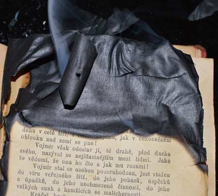 Burning bookの写真素材