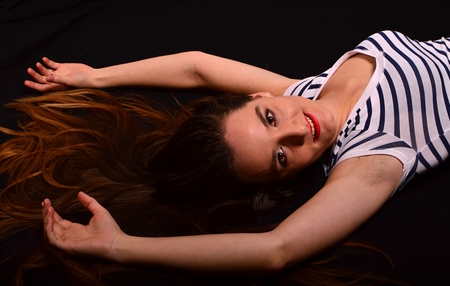 Hair posingの写真素材