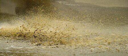 dirty water in sewage plantの写真素材