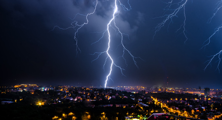 Storm in summerの写真素材