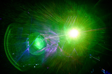 The play of lights and shadows on musical events.の写真素材