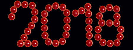 Red valentine burning candles full of love