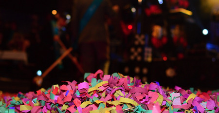
A pile of fired confetti after a big celebration.の写真素材