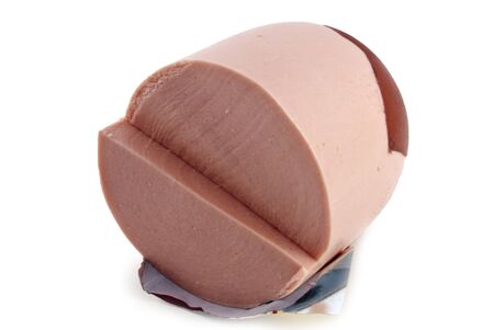 Sausage isolated on a white backgroundの写真素材