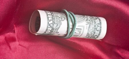 One Dollar and Red Satinの写真素材