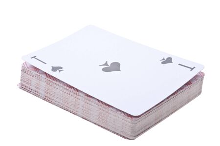 Playing Cards On Whiteの写真素材