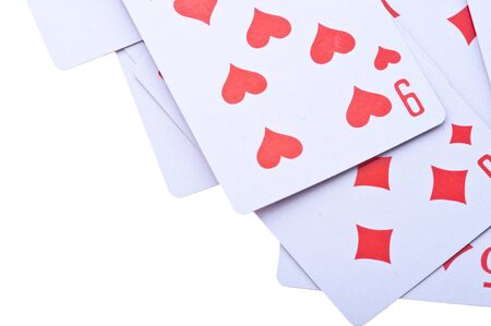 Playing Cards On White