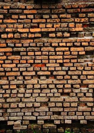 Old red brick wall の写真素材