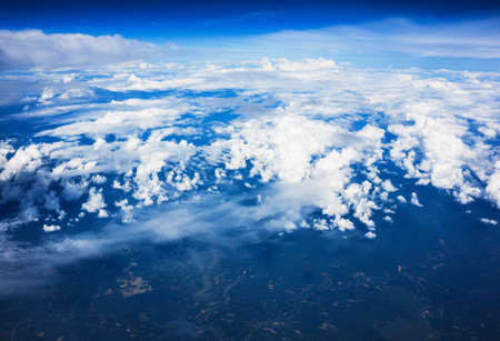 clouds  view from the window of an airplane flyingの写真素材