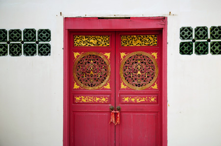 Old chinese doorの写真素材