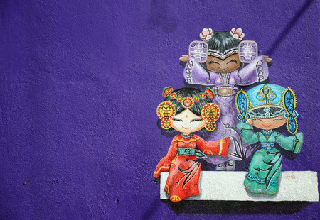 PENANG, MALAYSIA art streetの写真素材