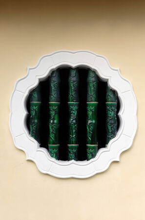 Chinese style church windowsの写真素材