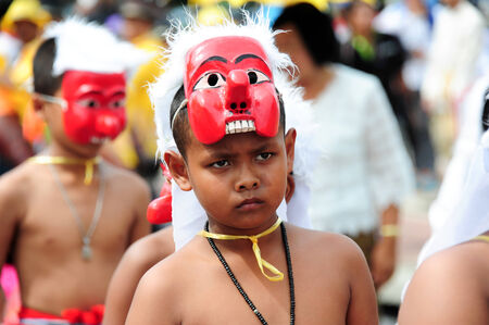 NAKHON SI THAMMARAT, THAILAND- September 22 : Manohra on 10th Month Festival.MANOHRA is folk dance in South of Thailand on September 22, 2014 in Nakhon Si Thammarat, Thailand.のeditorial素材