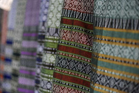 thai silk.の写真素材