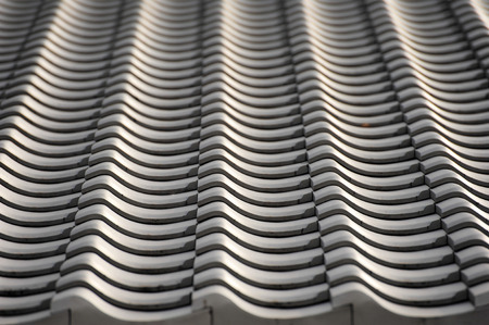 Gray tiled roof for background