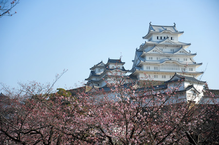 HIMEJI,JAPAN-MARCH 31 : Himiji castle is landmark in Japan Himeji city is one of the main tourist attraction. With over 3 million people visit Himeji Castle each year on 31 March 2015.のeditorial素材