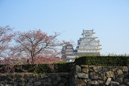 HIMEJI,JAPAN-MARCH 31 : Himiji castle is landmark in Japan Himeji city is one of the main tourist attraction. With over 3 million people visit Himeji Castle each year on 31 March 2015.のeditorial素材