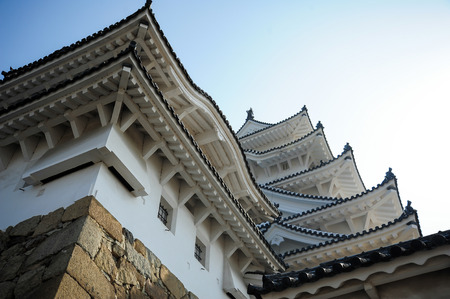 HIMEJI,JAPAN-MARCH 31 : Himiji castle is landmark in Japan Himeji city is one of the main tourist attraction. With over 3 million people visit Himeji Castle each year on 31 March 2015.のeditorial素材