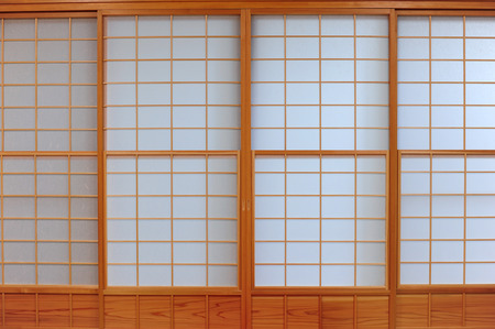 Traditional door of paper japan styleの写真素材