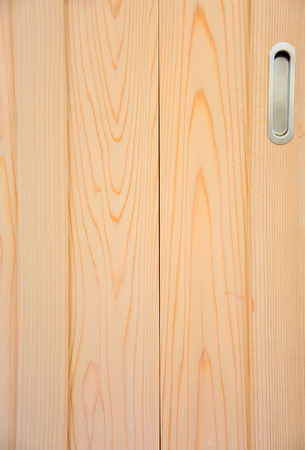 Traditional classic Japanese style sliding wooden doorの写真素材