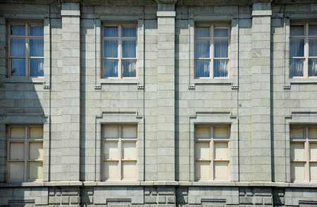 Texture of an old buildings windowsの写真素材
