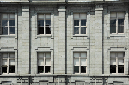 Texture of an old buildings windowsの写真素材