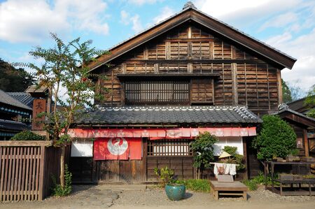 NIKKO, JAPAN - OCTOBER 6, 2015: Nikko Edomura Edo Wonderland is a history theme park recreating Japanese town life during the Edo Period 1603-1868.のeditorial素材