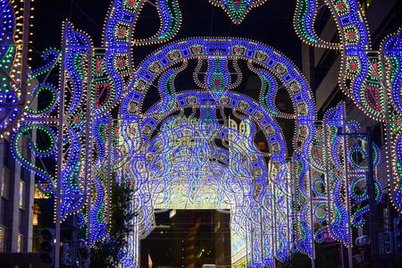 KOBE, JAPAN - DECEMBER 9, 2016 - Kobe luminarie is a light festival held in Kobe, Japan, every December since 1995 to commemorate the Great Hanshin earthquake of that year.のeditorial素材