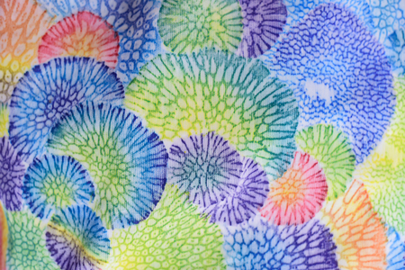 Shuri Ryusen made with coral dye crafts,on silk is one of the historical Okinawa.の写真素材
