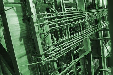 Pipes inside energy plant          の写真素材
