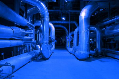 Pipes inside energy plant                   の写真素材