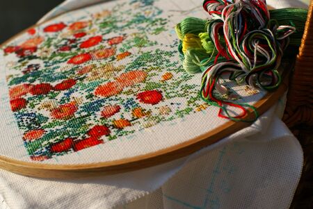 picture of generic flowers (cross stitch)             