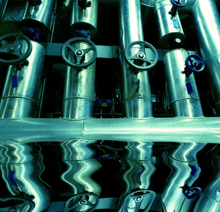 Industrial zone, Steel pipelines の写真素材