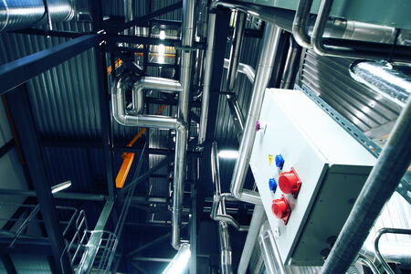 Industrial zone, Steel pipelines and equipmentのeditorial素材