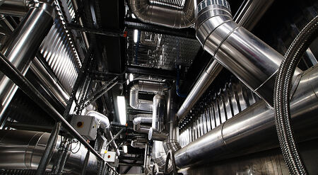 Industrial zone, Steel pipelines and equipment