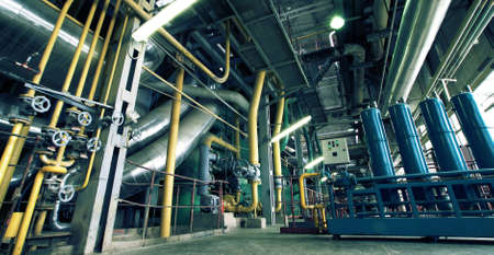 Industrial zone, Steel pipelines, valves and equipment